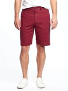 Old Navy Slim Linen Blend Shorts For Men 10 - Gosh Garnet