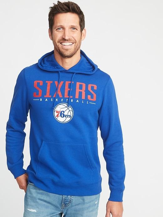Old Navy Mens Nba Team-graphic Pullover Hoodie For Men Philadelphia 76ers Size S