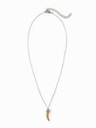 Old Navy Horn Pendant Necklace For Women - Gold