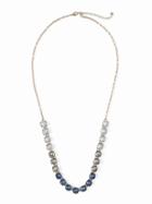 Old Navy Faceted Crystal Chain Necklace For Women - Navy Blue