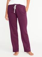 Old Navy Fleece Straight Leg Sweatpants For Women - Wine Purple