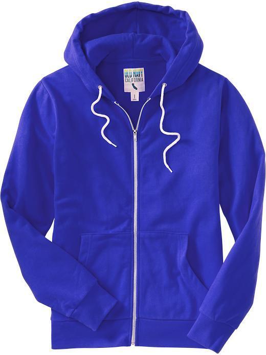 Old Navy Mens Zip Front Hoodies - Blue Tango