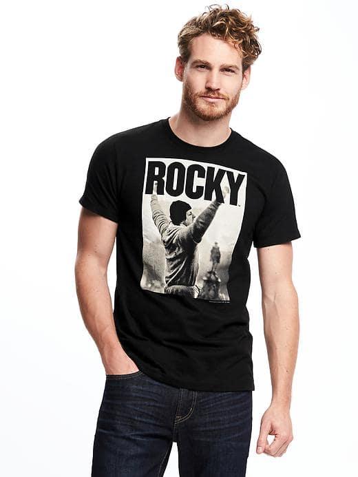 Old Navy Rocky Graphic Tee For Men - Blackjack