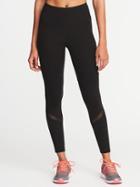 Old Navy Womens High-rise 7/8-length Moto Compression Leggings For Women Black Size S
