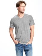 Old Navy Soft Washed V Neck Tee For Men - Heather Grey