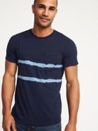 Old Navy Mens Garment-dyed Crew-neck Pocket Tee For Men Lost At Sea Navy Size M