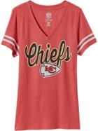 Old Navy Womens Nfl Sleeve Stripe Tee Size L - Chiefs