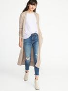 Old Navy Womens Super-long Open-front Sweater For Women Mauvey Star Size Xs