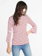 Old Navy Womens Rib-knit Bell-sleeve Top For Women Red Stripe Size S