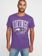 Old Navy Mens Nfl Team-graphic Slub-knit Tee For Men Vikings Size Xxl