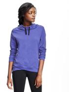 Old Navy Semi Fitted Crossover Hem Tunic Hoodie For Women - Ultra Violet