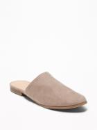 Old Navy Womens Sueded Flat Mules For Women Taupe Size 7