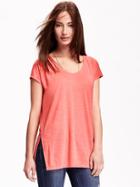 Old Navy Supersoft Dolman Sleeve Tunic Tee - Mango Magic