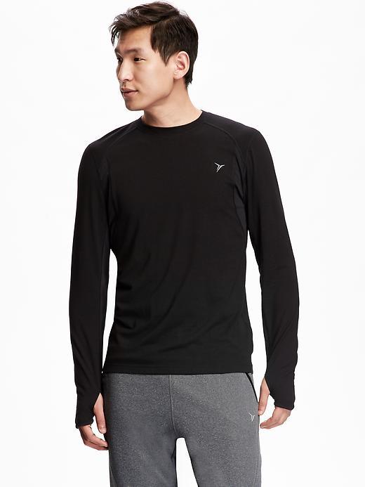 Old Navy Mens Go Warm Long Sleeve Tee Size Xxxl Big - Black