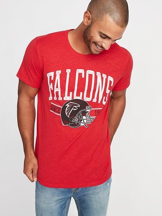 Old Navy Mens Nfl Team-graphic Slub-knit Tee For Men Falcons Size M