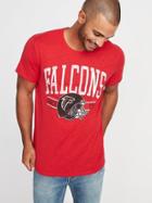 Old Navy Mens Nfl Team-graphic Slub-knit Tee For Men Falcons Size M
