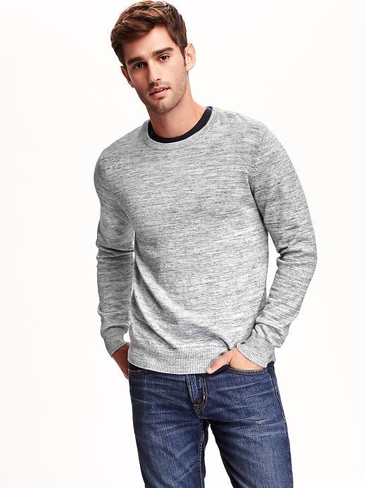 Old Navy Heathered Crew Neck Sweater - Navy Heather