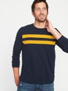 Old Navy Mens Pieced Chest-stripe Crew-neck Tee For Men In The Navy Size L