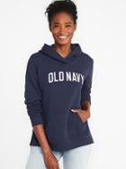Old Navy Womens Logo-graphic Pullover Hoodie For Women Lost At Sea Navy Size M