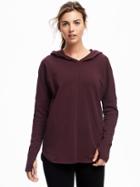 Old Navy Performance Hooded Fleece Top For Women - The Grape One Poly