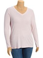 Womens Plus Perfect V Neck Tees Size 1x Plus - In The Pink