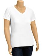 Old Navy Old Navy Womens Plus Perfect V Neck Tees - Bright White