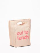 Old Navy Womens Graphic Canvas Lunch Tote Out To Lunch Size One Size