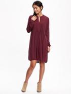 Old Navy Pintuck Swing Dress For Women - Marion Berry