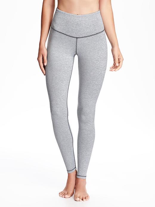 Old Navy Go Warm High Rise Compression Leggings For Women - Grey Melange
