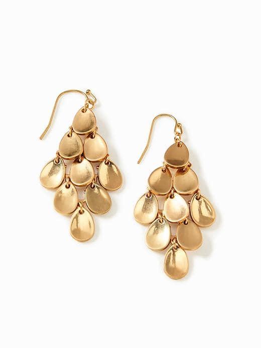Old Navy Petal Chandelier Earrings For Women - Gold