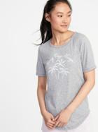 Old Navy Womens Relaxed Slub-knit Graphic Tee For Women Sunny Days Always Size Xl