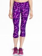 Old Navy Womens Go Dry Compression Capris 20&quot; Size L - Blazing Hyacinth