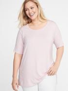 Jersey Elbow-sleeve Plus-size Luxe Tunic