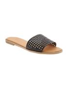 Old Navy Perforated Faux Leather Sandals For Women - Black