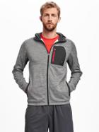 Old Navy Go Dry Cool Full Zip Hoodie For Men - Heather Grey