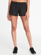 Old Navy Womens Semi-fitted Run Shorts For Women Black Geo Size L