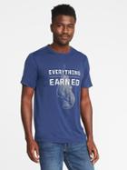 Old Navy Mens Go-dry Eco Regular-fit Performance Tee For Men Everything Is Earned Size M