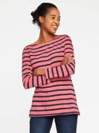 Old Navy Relaxed Mariner Stripe Tee For Women - Pink Stripe