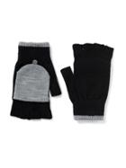 Old Navy Convertible Sweater Knit Gloves For Women - Black/grey