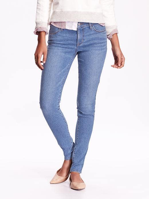 Old Navy Mid Rise Super Skinny Jeans For Women - Light Wash
