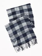 Old Navy Mens Patterned Flannel Scarf For Men Blue Buffalo Plaid Size One Size