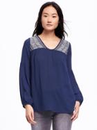 Old Navy Embroidered Yoke Blouse For Women - Goodnight Nora