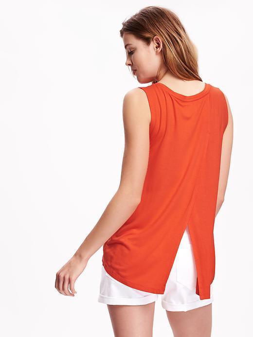 Old Navy Sleeveless Split Back Tank For Women - Darling Clementine