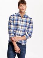 Old Navy Mens Slim Fit Flannel Shirt Size Xxl Big - Dark Night
