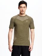 Old Navy Seamless Go Dry Performance Tee - Kale State Polyester