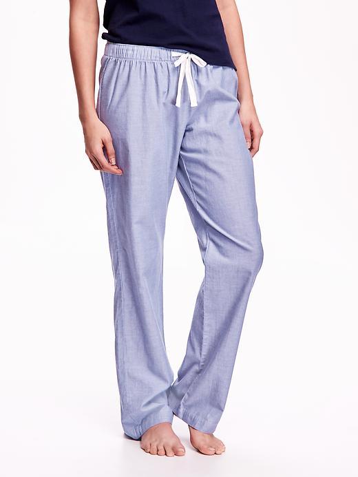 Old Navy Printed Poplin Pj Pants - Chambray Blue