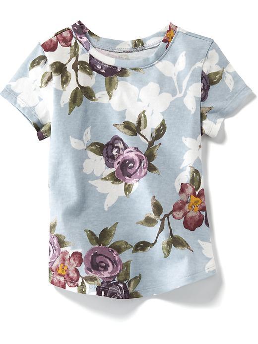 Old Navy Allover Floral Tee - Light Blue Floral