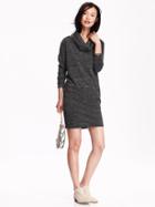 Old Navy Cowl Neck Sweater Dress Size L Tall - Charcoal Heather