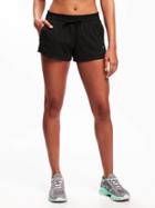 Old Navy Semi Fitted Go Dry Cool Training Shorts For Women 3 1/2 - Black
