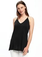Old Navy Relaxed Lace Back Tank For Women - Black